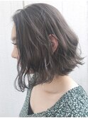 ミントアッシュ_ハイライトカラーセミウェットウェーブ_ba158632