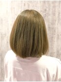 【tetote村山のサロンスタイル】丸みボブ×ミルクティーベージュ