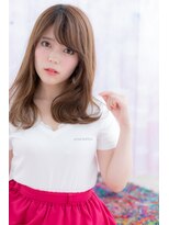 ミック ヘアアンドビューティー 大山店(miq Hair&Beauty) 斜めバング美シルエット艶カラーくせ毛風なみなみウェーブc1