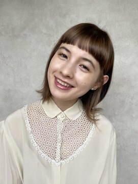 メゾンドイギー(MAISON de IGGY) ツヤ髪スタイル#大人ボブ#外ハネボブ#セクションカラー＃前髪