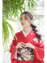 ヘアセットサロンシャルメ 梅田店(Hair Make Salon CHARMER)&nbsp;【ヘアセット】成人式にもおすすめ！編みポニーヘアスタイル