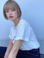 トゥーリ 春日店(tuuli)&nbsp;tuuli☆30代40代ペールベージュ切りっぱなしボブショート　53