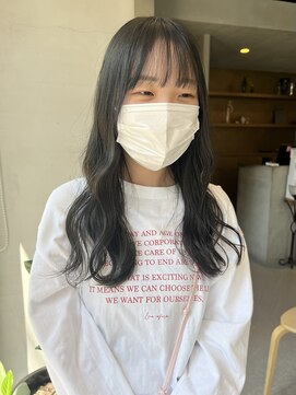 ヘアー アイス ルーチェ(HAIR ICI LUCE) オリーブグレージュ透明感カラー透け感暗髪ワンカラー/今枝