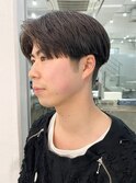 メンズニュアンスパーマセンターパートメンズスパイラルパーマ