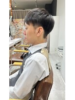 カルナ バイ エルモ(calna by ELMO)&nbsp;スーツ短髪ツーブロック束感モテる黒髪シークレットパーマ流行