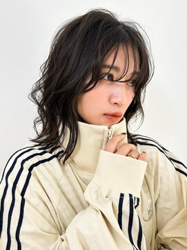 リトル 渋谷(little) 前髪ラフパーマ柔らかミディアムヘア