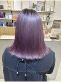 ラベンダーカラー　ミディアム　ダブルカラー　紫カラー
