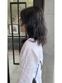 ルーズウェーブのミディアムパーマ