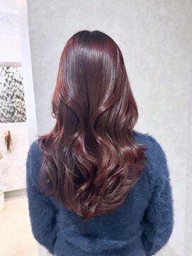 エースヘアー(A.hair) ワインレッド/レイヤーカット/髪質改善トリートメント