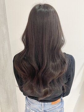 ヨーク(YOKE) 艶髪モカブラウンロングレイヤー顔まわり