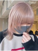 14170ホワイトブロンドアッシュミルクティーハイトーンウルフ
