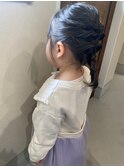 登園アレンジ/キッズヘアアレンジ/三つ編み/簡単ヘアアレンジ