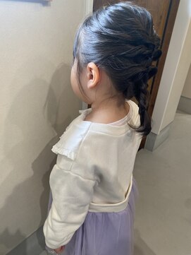 ヌックヘアー(nook hair) 登園アレンジ/キッズヘアアレンジ/三つ編み/簡単ヘアアレンジ