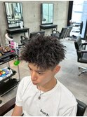 スパイキーピンパーマパーマ/メンズ/刈り上げ/眉毛/ツイスト