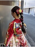 編み下ろしヘア