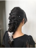 【パーティヘアアレンジ】編み下ろし