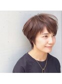 小顔見せ♪シルエット◎フェミニンショート