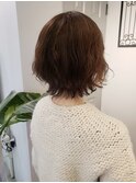 大人可愛いパーマボブ
