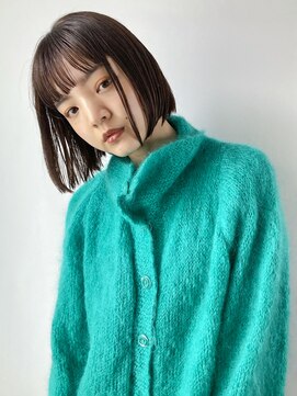 アイティーバイアルバム 八王子店(IT by ALBUM) ぱつっとミニボブ_くびれヘアツートンカラーアースカラー_39067