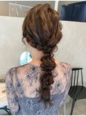 ロングヘア編み下ろし
