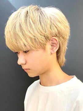 エルマーク(L-MARK) マッシュインナーカラーブリーチダブルカラー韓国センターパート