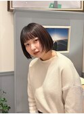 ぱつっとボブ/前髪/前下がり/ミニボブ/ショート/梅田/茶屋町