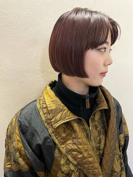 ソイ 下北沢(soi) 【RED】刈り上げボブ/ミニボブ/レッドカラー/センターパートボブ