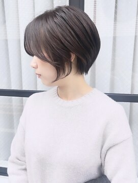 ブランロール 中目黒店(Blanl'or) イメチェンピンクベージュアンブレラカラー前髪クールショート