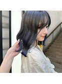 ブルーブラック ネイビーカラー アッシュカラー アメイジア 天神
