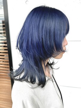 イブヘアー(eve hair) ◎ウルフ/ロングウルフ/ブルーカラー/ネイビー