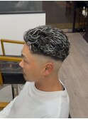 極道パーマ×ホワイトメッシュ