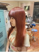 暖色ブリーチカラー オレンジ