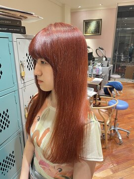 キートス(Kiitos) 暖色ブリーチカラー オレンジ