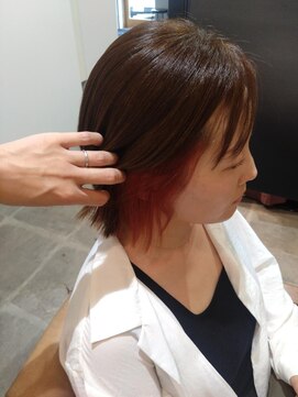 スーリール 姪浜店(Sourire) インナーカラー×キャンディーピンク☆