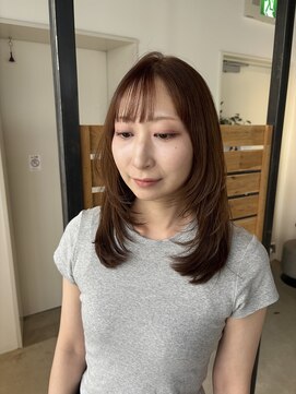 フリック 堺東店(FLICK) ミディアムレイヤー/ミディアム/ヘーゼルベージュ/堺東