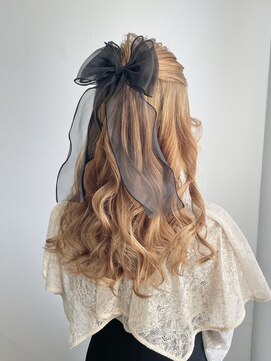 ロットアニバース(lott annibirth) 【髪質改善】ハーフアップヘア/福岡ヘアアレンジ/福岡ヘアセット