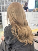 サンクプロジェクト(cinq PROJECT)&nbsp;ラベンダーミルクティーグレージュ韓国風顔まわりレイヤー原宿