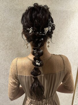 オーブ ヘアー リリー 博多2号店(AUBE HAIR lily) 博多 / 結婚式へアセット / 編み下ろし【前田 悠希】