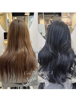 カラ フクオカ(Cara FUKUOKA)&nbsp;ブルーブラックカラー《★髪質改善うる艶水素カラー＋カット★》