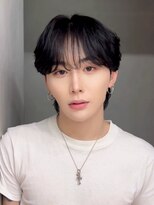 アルバム 銀座(ALBUM GINZA) ブルーブラックフェザーパーマサーフカール_F20893