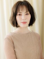 カバーヘア 上尾西口店(COVER HAIR)&nbsp;シースルーバング切りっぱなしボブパーマbs1上尾20代30代40代