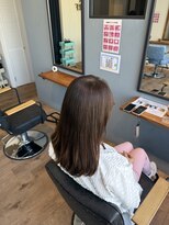 レアレア ヘアアンドライフ(LeaLea)&nbsp;イメチェン/ピンクベージュ/アンブレラカラー/前髪/伊丹
