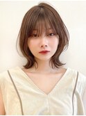 Say.ヘーゼルグレージュオリーブグレーくびれミディアムレイヤー