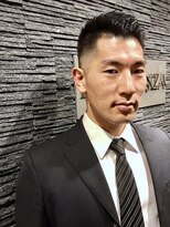 ヒロギンザ 恵比寿店(HIRO GINZA) ツーブロックビジネスショートレイヤーかき上げコンマヘア