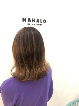 マハロ ヘア リゾート(MAHALO HAIR RESORT) 陰影がっつり☆プラチナバレイヤージュ