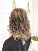 【Ash高幡不動店×山崎】ブロンドアッシュバレイヤージュ