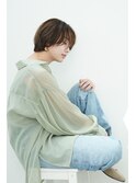 【uta 浮田】ミストバングナチュラルショート×フォギーベージュ