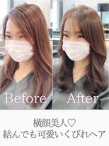 横顔美人 結んでも可愛いくびれヘア 顔まわりカット 韓国ヘア