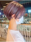 【morio原宿】刈り上げショート かっこいいショートグレージュ