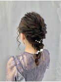 【大人編み下ろしヘアアレンジ】